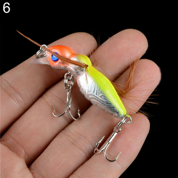 5pcs 3D Eyes Grasshopper/Locust Worm Fishing Lures Artificial Baits Flying Water